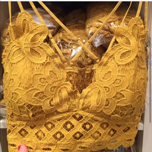 Bohemian Yellow Festival Bralette Crop Top - Picture 3 of 3